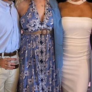 Anthropologie sea shell maxi dress